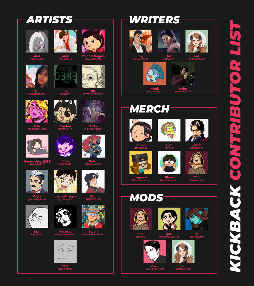 KICKBACK: Akiyama Zine Contributors